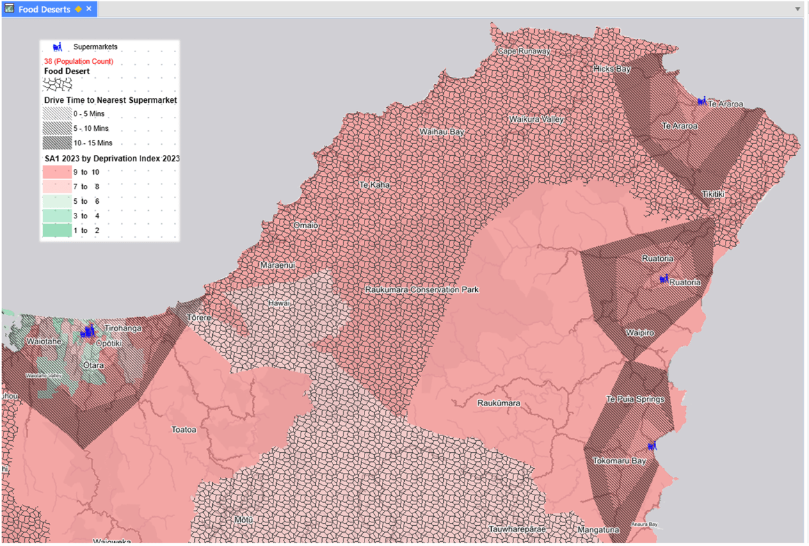 Ldh Rural Map The food deserts of New Zealand…